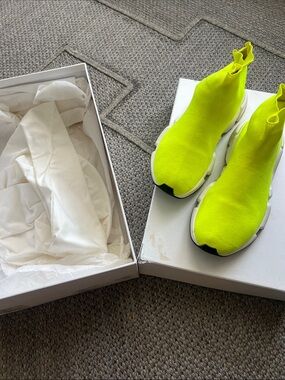 Balenciaga Women’s Neon Yellow Sock Sneaker size 38